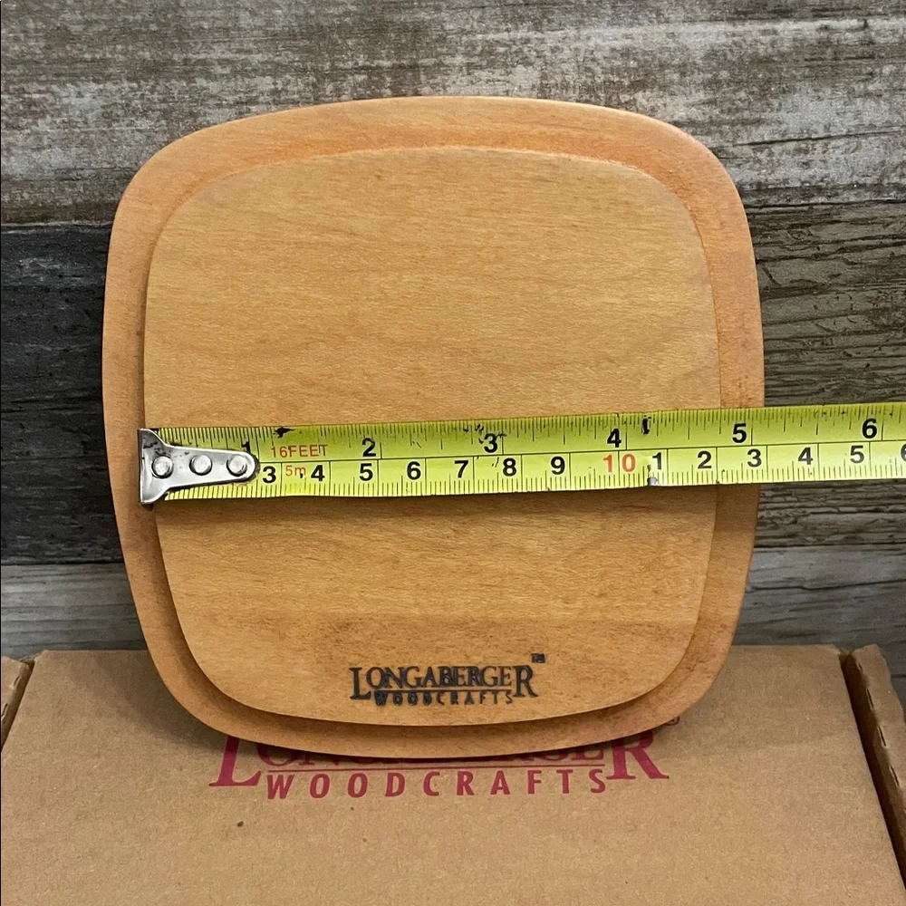 VINTAGE‎ NEW Longaberger Small Spoon Natural Wood Lid with Knob #51063